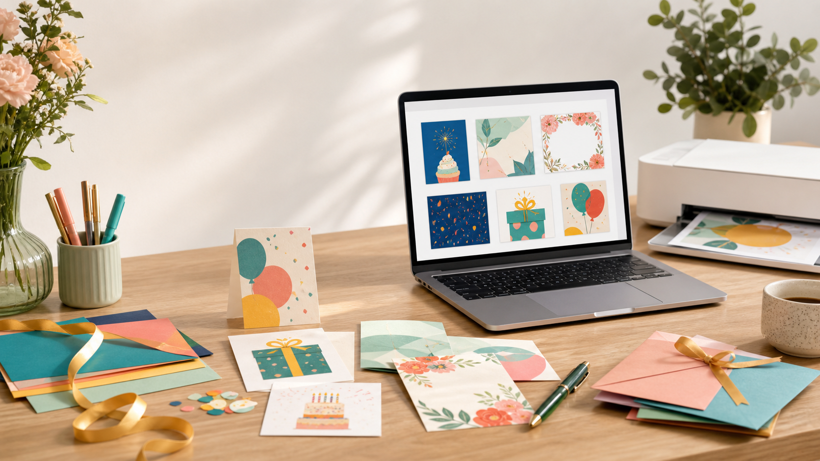 Personalisierte Geschenk-PDFs auf einem Schreibtisch